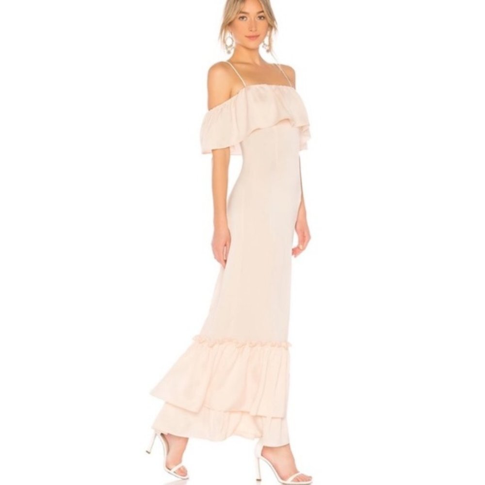 Lpa Tiered Pink Maxi Dress
